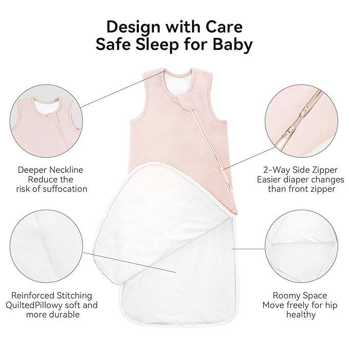 Rayon Made from Bamboo Sleep Sack 18-24 Months 2.5 Tog Winter Warm Ultra Soft Baby Wearable Blanket 2t Toddler Sleep Sack for Babies Unisex Girl Boy 2-Way Zipper Quilted Thick Baby Sleeping Bag
