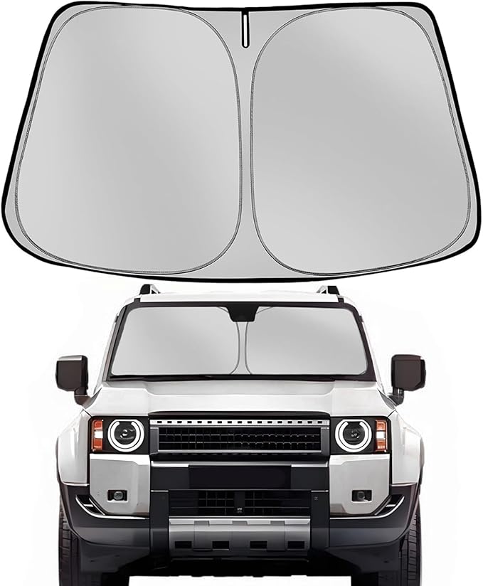 Windshield Sun Shade for 2024 2025 2026 Toyota Land Cruiser Foldable Sun Sunshade for Car Front Window Blocks UV Rays and Heat Automotive Interior Protector Custom Fit Accessories