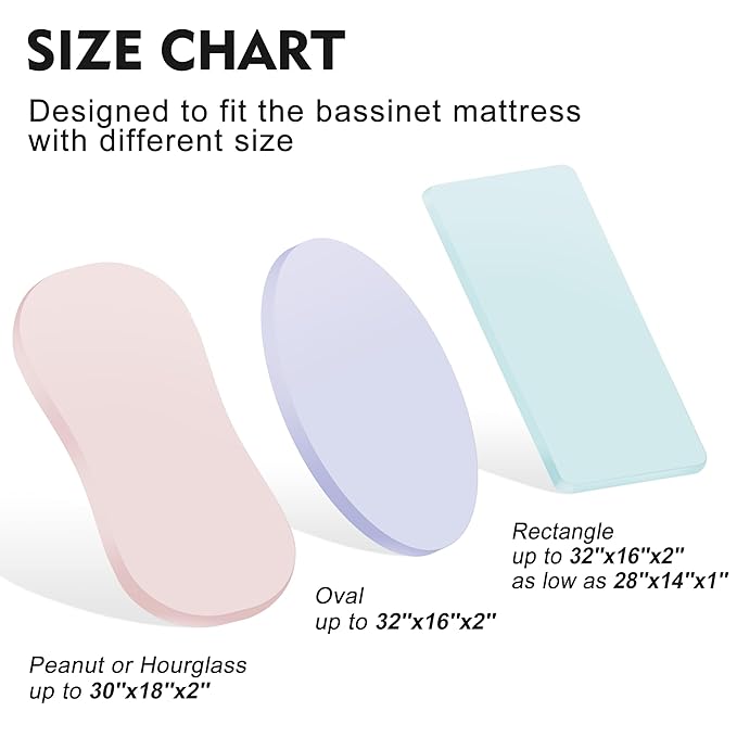 Pro Goleem Muslin Bassinet Sheet for Boys and Girls, Soft Breathable Fitted Cotton Baby Sheets Set for Oval Hourglass and Rectangular Bassinet Mattress, Neutral,1 Pack (Black)