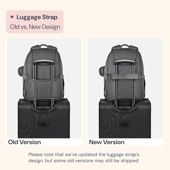 BabbleRoo Diaper Bag Backpack - Travel Large Baby Diaper Bag with Changing pad, Waterproof Baby Bags for Mom & Dad, Unisex Bags with Pacifier Case, Luggage Strap & Stroller Clips - Dark Gray