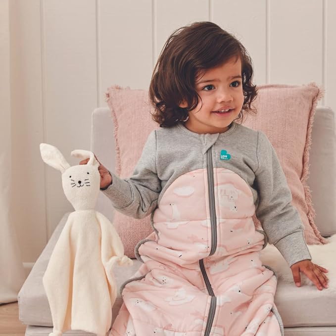 Love to Dream Extra Warm Baby Sleep Bag, Super Soft Temp Regulating Sleeping Sack, 3.5TOG Warm Wearable Blanket, 6-18 M, Pink