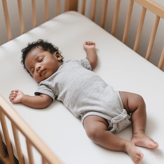 American Baby Company 2 Pack Fitted Crib Sheets 52" x 28" - Ultra Soft Microfiber Crib and Toddler Bed Sheets, White/Green, Neutral for Boys & Girls