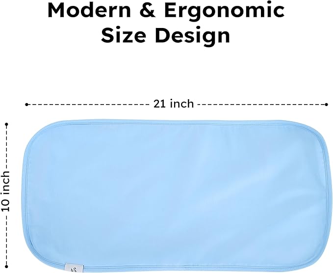 SWaddle AN Premium Baby Burp Cloths, Extra Soft Spit Up Rags with 3 Absorbent Layers, 21" x 10" Size, Blue Bell