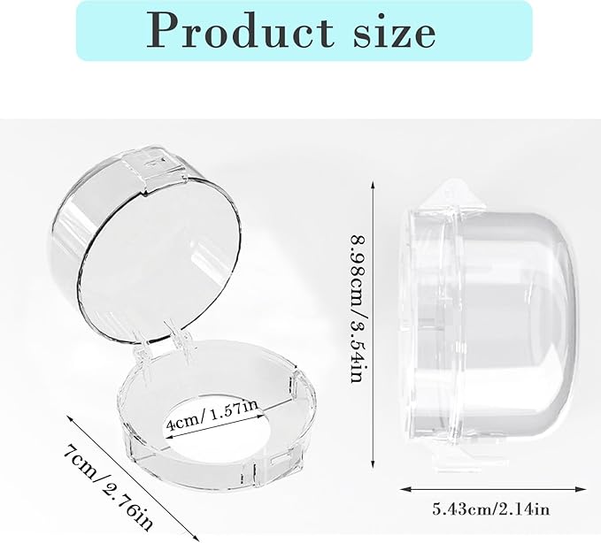2 Pcs Gas Stove knob Safety Covers,Child Safety Lock Cover,Child Proof Large Size Door Knob Cover,Oven Knob Covers for Child Safety,Kitchen Burner Childproofing （Clear）