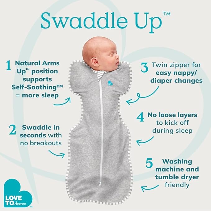 Love to Dream Swaddle, Self-Soothing Swaddles for Newborns & Babies, Sleep Sack, Swaddle Up, Baby Essentials, Baby Registry (Blush, Small (8-13 lbs.))