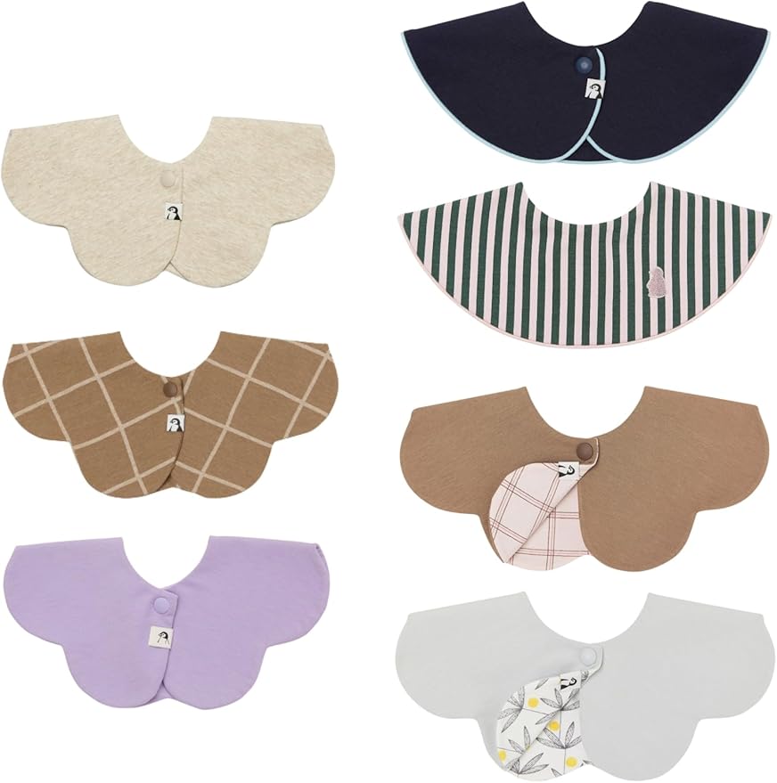 Konny Baby Bibs Set, 360 ° Rotate, Soft and Absorbent Bandana Drooling for Boys Girls baby Essentials