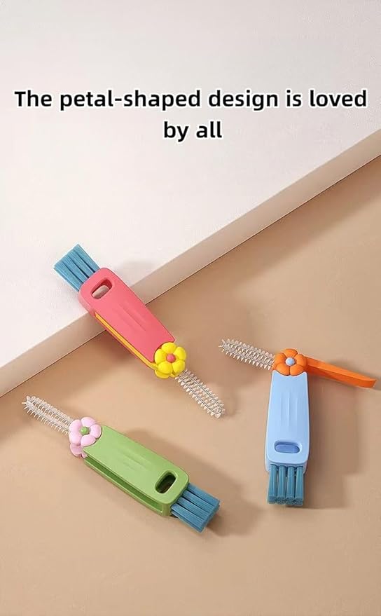 ZENWIZVOY 3 in 1 Cup Lid Cleaning Brush, New Cup Lid Cleaner with Brush, Multifunctional Portable Crevice Cleaning Brush Set for Baby Bottle Gap Tight Spaces, Home Kitchen Cleaning Tools (Multicolorx)