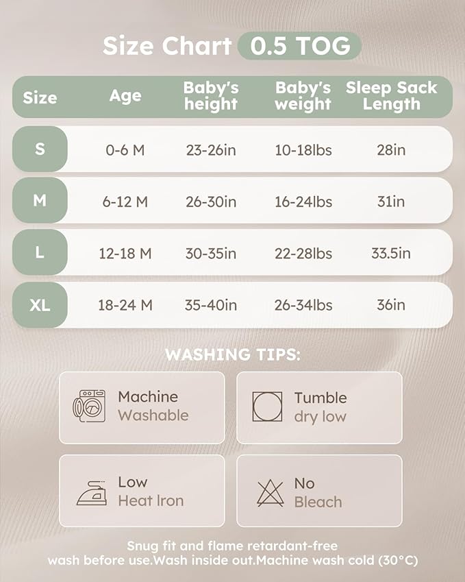 Yoofoss Baby Sleep Sack 6-12 Months Wearable Blanket for Babies 100% Organic Cotton 2-Way Zipper TOG 0.5 Toddler Sleeping Sack 3 Pack, Soft Lightweight Sleep Sacks