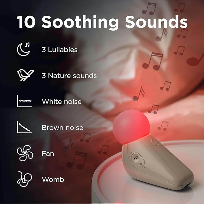 Motorola Nursery S1 | Portable Sleep Soother & Light Sound Machine for Babies & Kids | 50-Hour Battery Life | 10 Soothing Sounds, Lullabies & Multicolour Nightlight | Travel, Baby Shower/Registry Gift