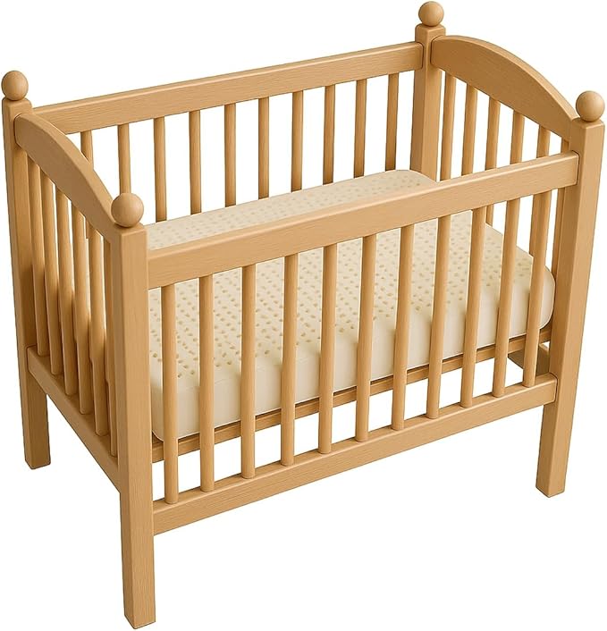 ORGANIC TEXTILES Organic Baby Mattress Topper with Organic Cotton Removable Cover - GOLS/GOTS Certified - Breathable - 3" MiniCrib (38"x24")