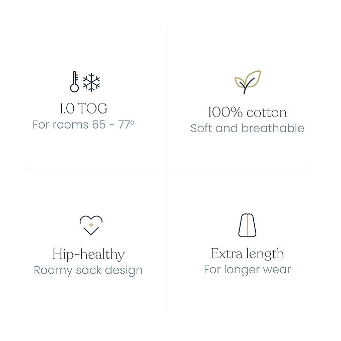 HALO SleepSack, 100% Cotton Wearable Blanket, Swaddle Transition Sleeping Bag, TOG 0.5, Ocean Life, Medium, 6-12 Months