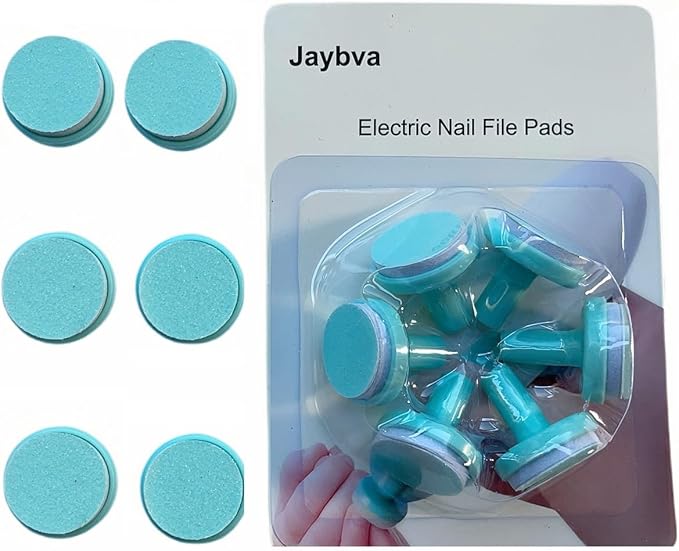 Baby Nail File Replacement Heads, Safe Electric Nail Trimmer Pads Refills Grinder Buffer Attachments Nail Care Tool for Newborn Infants Toddlers Kids 6+ Months Up 6 Pack Blue