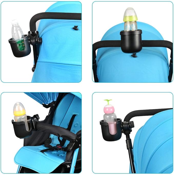 Accmor 2-in-1 Walker Cup Holder with Hook Set, Wheelchair Cup Holder, Rollator Cup Holder, Cup Phone Holder for Walker, Wheelchair, Rollator, Mobility Scooter