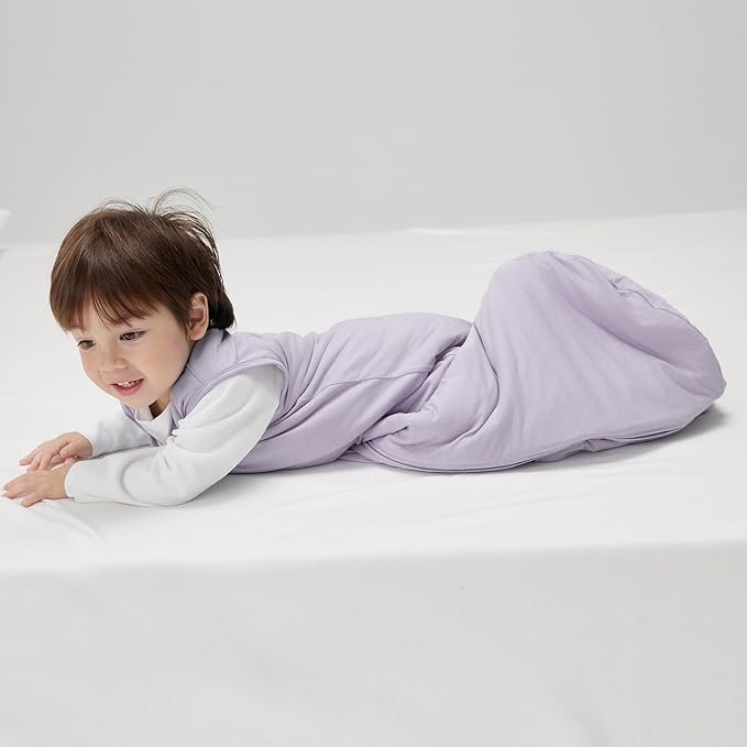 Duomiaomiao 2 Pack Buttery Soft Rayon Made from Bamboo Baby Sleep Sack 0-6 Months 1.0 TOG, Premium Baby Sleeping Bag 2-Way Zipper for Babies