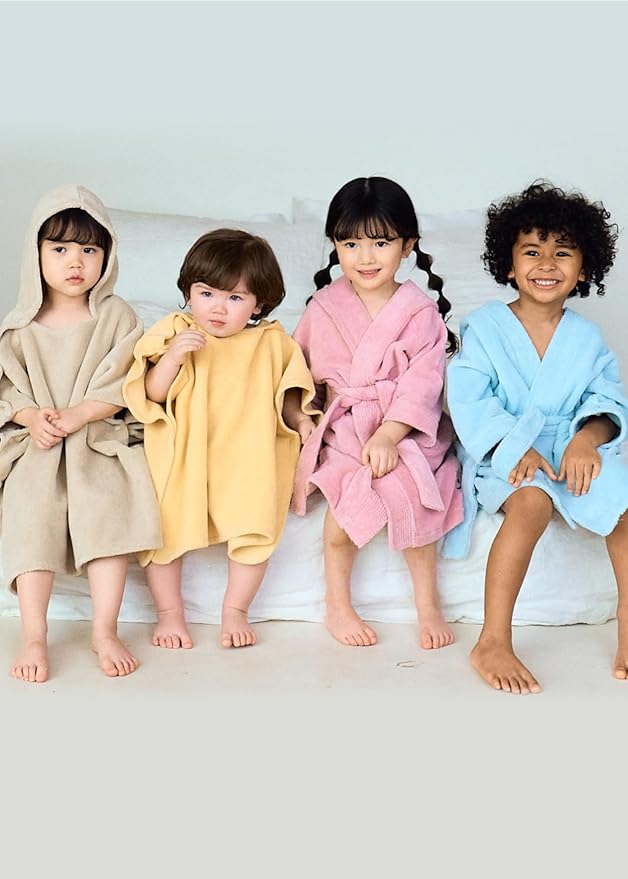 Konny Baby Hooded Towel Rayon from Bamboo Cotton Baby Bath Beach Towel Hooded Poncho, Oeko-TEX, Ultra Soft & Quick-Dry, Newborn Boys Girls Toddler (Pink, Medium)