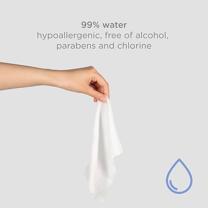 Ubbi Fragrance-Free Baby Wipes, 99% Water Based, Plant Based Wipes, Hypoallergenic for Sensitive Skin with Chamomile, Vitamin E & Aloe, EWG Verified, Value Pack, 800 Count