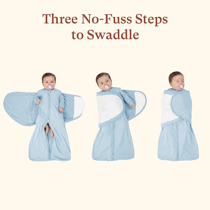 littogoose 2-Pack 0.5 TOG Newborn Sleep Sack, All-in-One Swaddle Wrap with Silent Velcro for Infants (0–3 Months)