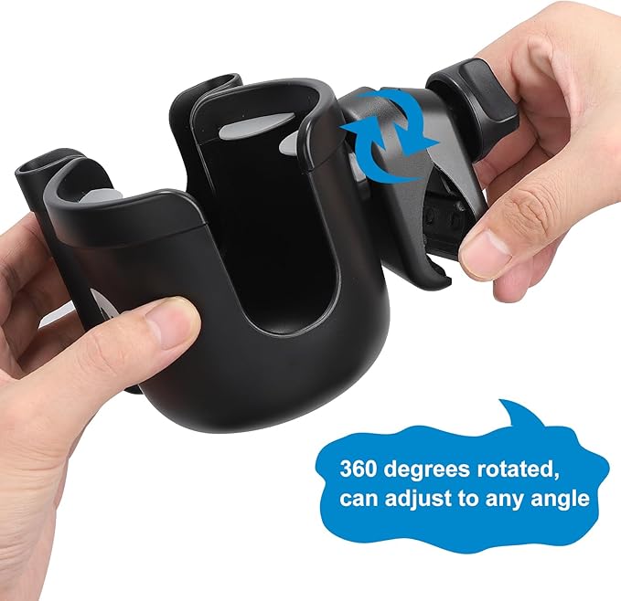 Accmor 2-in-1 Walker Cup Holder with Phone Holder, Wheelchair Cup Holder, Rollator Cup Holder, Cup Phone Holder for Walker, Wheelchair, Rollator, Mobility Scooter