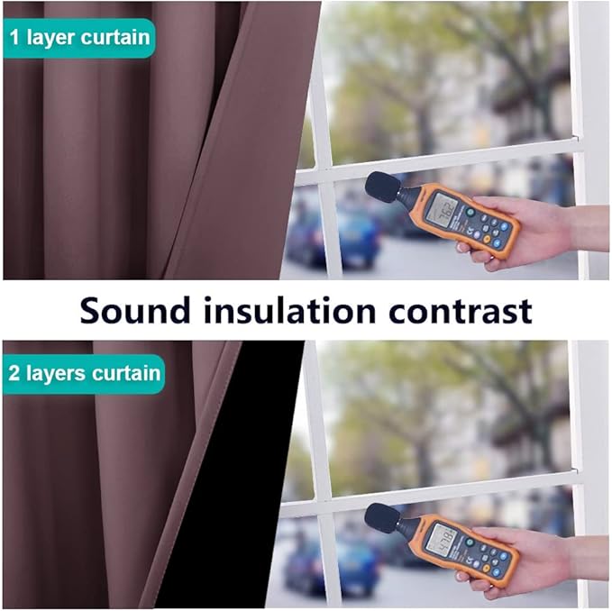 NICETOWN 100% Blackout Window Curtain Panels, Full Light Blocking Drapes with Black Liner for Nursery, 72-inch Drop Thermal Insulated Draperies (Dry Rose, 2 Pieces, 62-inch Wide Per Panel)