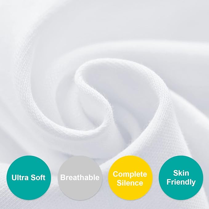 Waterproof Bassinet Sheets Fit for Hourglass, Oval Bassinet Mattress, 100% Cotton Fitted Sheet for Standard Bassinet Mattress, 2 Pack, Ultra Soft for Baby, White