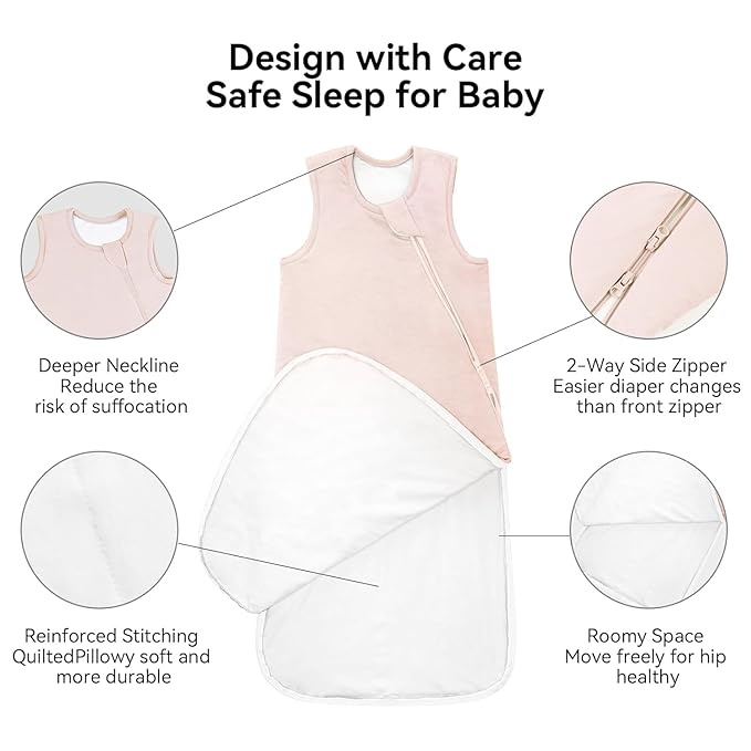 BubblePanda Rayon Made from Bamboo Sleep Sack 2t-3t 0.5 Tog Soft Lightweight Toddler Sleep Sack 24-36 Months for Babies 2-Way Zipper Wearable Blanket Baby 3t