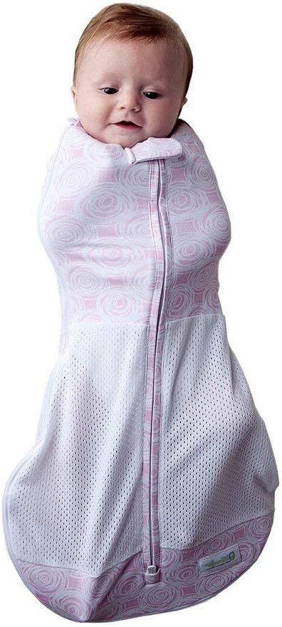 Woombie Grow with Me Air Baby Swaddle, Convertible Swaddle Fits 0-9 Months, Expands to Wearable Blanket for up to 18 Months, Mod Roses
