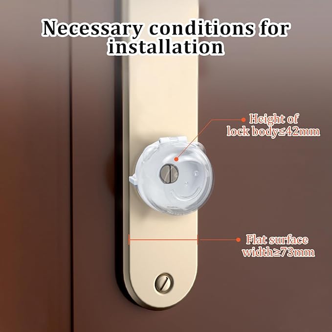 2 Pack Deadbolt Child Safety Lock Cover - Child Proof Deadbolt Cover & Door Knob Protector, Deadbolt Lock Cover for Kids, Prevents Accidental Locking (Fits Standard Locks) (White Big)