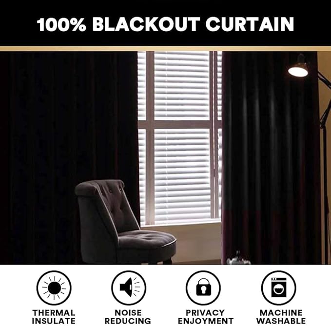 PrinceDeco Blackout Curtains for Sliding Glass Doors Linen Blackout Patio Door Curtains for Sliding Glass Door 84 Inch Curtains 2 Panel Set for Bedroom/Living Room,100 X L84 Inch, Stone