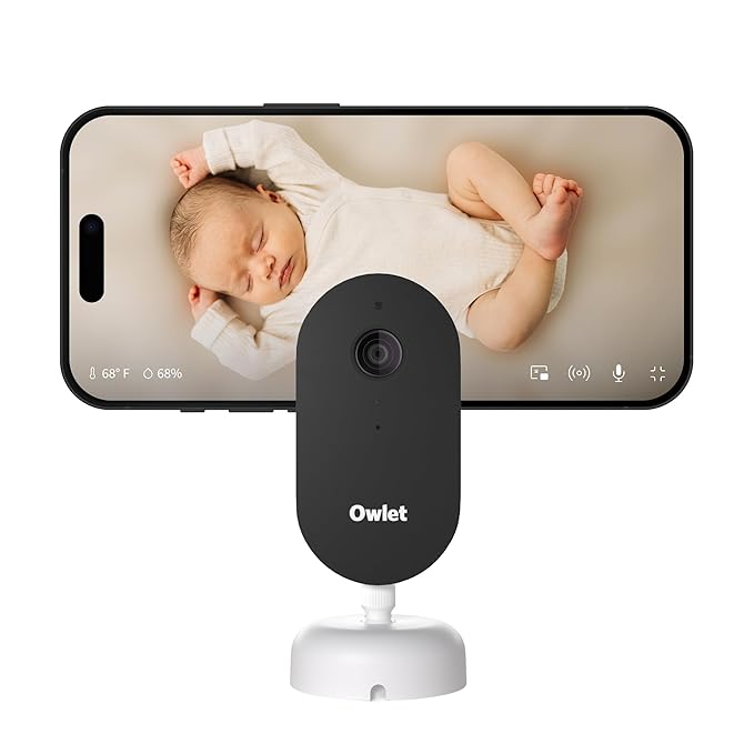 Owlet Dream Sight (Gen 3) Smart Video Baby Monitor | 2K HD Camera w/Night Vision | Detects Crying, Motion & Temperature | Customizable Alerts | Two-Way Talk | Secure Wi-fi