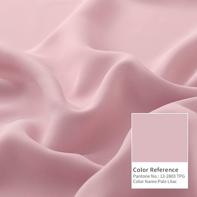 BGment Baby Pink 100% Blackout Curtains for Nursery Bedroom 95 Inch Length 2 Panels, Thermal Insulated Full Light Blocking Grommet Noise Cancelling Window Curtains for Girls Room, 52 Inch Wide Each