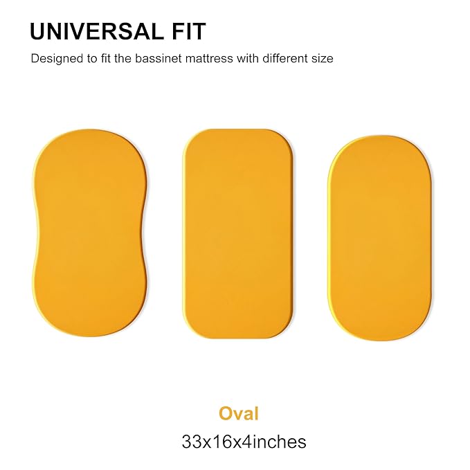 TILLYOU Baby Bassinet Sheets for Girls Boys 2 Pack Baby Sheets for Square Rectangle Oval Bassinet Mattress 33X16 Inch, Orange Flavour & Orange