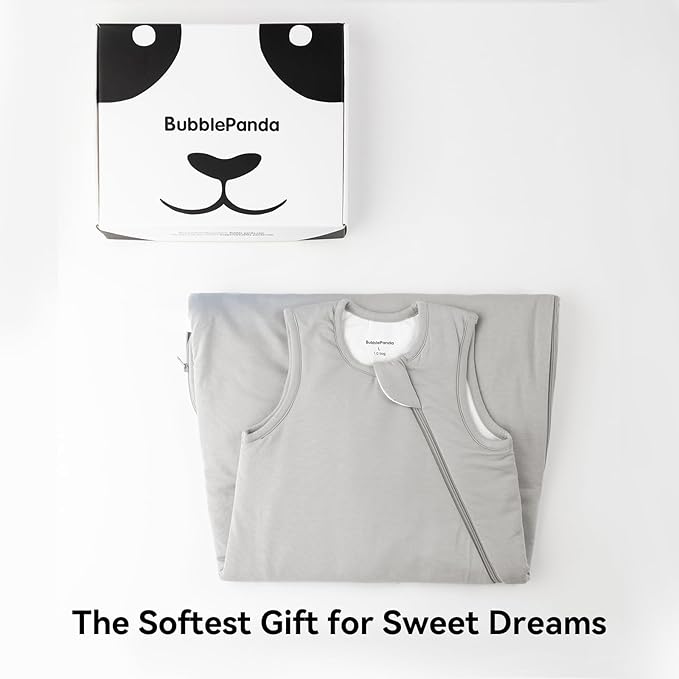 BubblePanda Rayon Made from Bamboo Sleep Sack 12-18 Months 0.5 Tog Soft Lightweight Toddler Sleep Sack 1t for Babies 2-Way Zipper Wearable Blanket Baby 12 Months