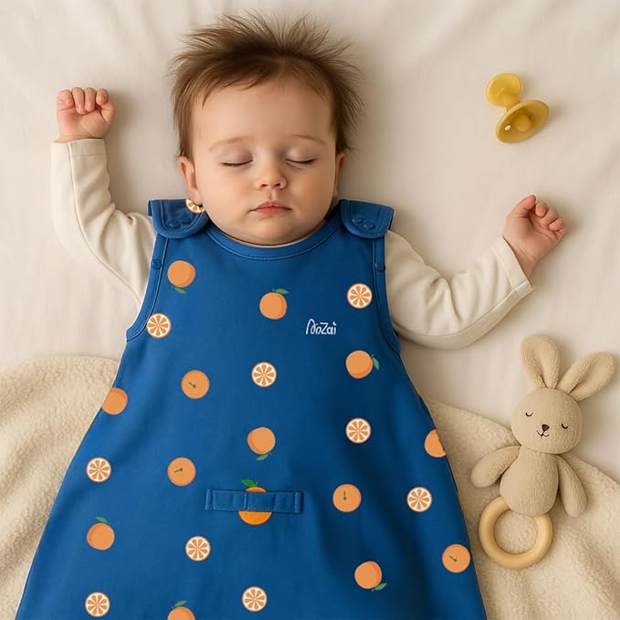 AnZai Merino Wool & Organic Cotton Sleep Sack for 2-24 Months - 2 Way Zipper Adjustable Sleeping Bag, Year Round