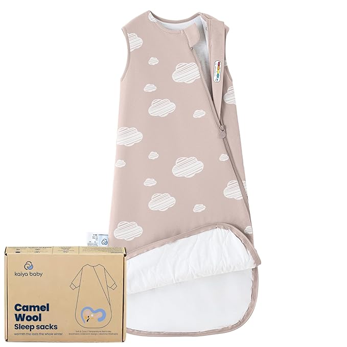 kaiya baby Unisex Sleeping Bag for Babies and Toddlers 1.0 Tog Sleep Sack 6-18 Months, Newborn Sleep Sack, Wearable Blanket Baby, One Piece Sleeveless Sleep Sack, Gifts for Baby