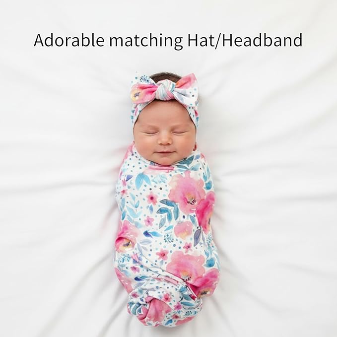 Swaddles for Newborns Baby Blanket Set Ultra-Soft 95% Bamboo Viscose Baby Swaddle for 0-3 Months | Newborn Essentials Must Haves Bamboo Viscose Swaddle Blankets