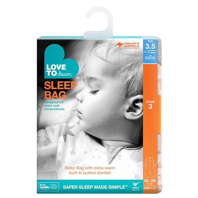 Love to Dream Extra Warm Toddler Sleep Bag (18-36 Mo), Super Soft Temp Regulating Sleeping Sack, 3.5TOG Warm Wearable Blanket, Pink
