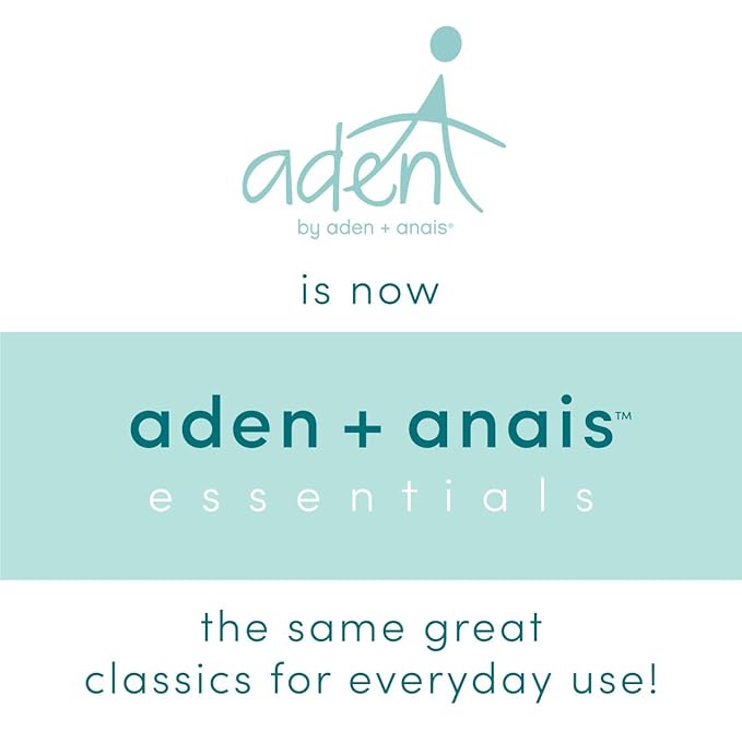 aden + anais Essentials Washcloth 3-Pack, Super Soft 100% Cotton Muslin, Gentle on Skin, 3 Absorbent 11x11 Layers, Softer with Every Use, Perfect for Babies, Infants, Toddlers, Damsel