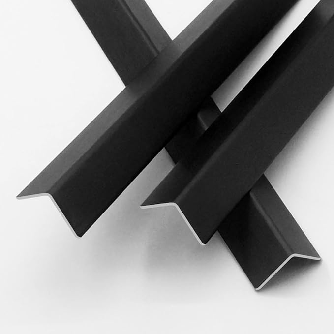 10pcs 48"L*0.98"W Aluminum Self-Adhesive Wall Corner Protectors, Wall Furniture Bumper, Safety Baby Proofing Corner Cushion Table Edge，Wide Coverage and Easy to Install - Black