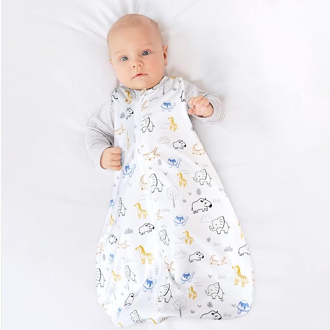 PHF Warm Micro-Fleece Baby Sleep Sack 12-18 Months, Soft Baby Wearable Blanket, 2-Way Zipper Sleeping Bags, 2 Pack Comfy Toddler Sleeping Sack for Boys, Large Size, Woodland
