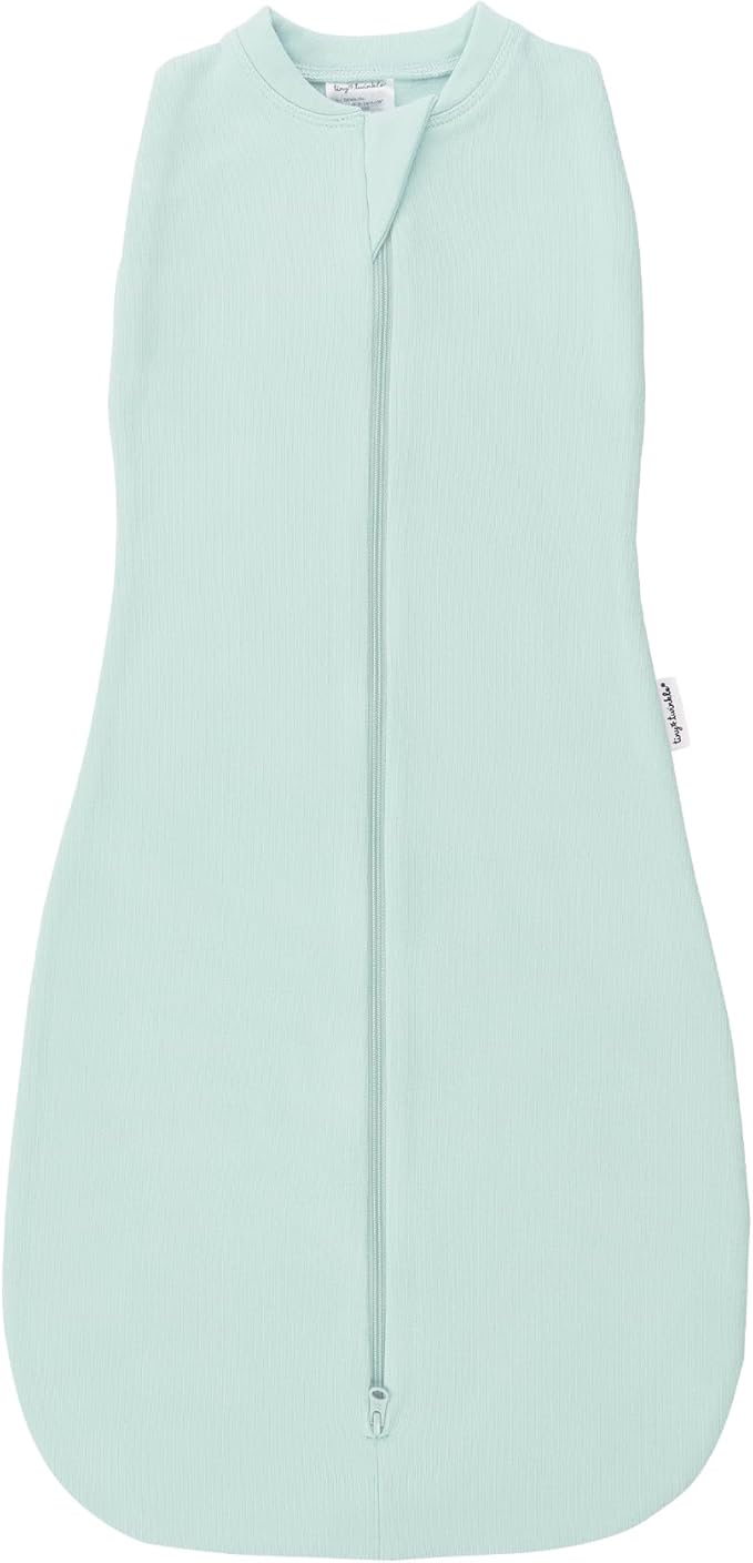 Tiny Twinkle Baby Sleep Sack 6-12 Months 1.0 TOG, Cotton & Elastane Wearable Blanket, Swaddle Transition Micro-Fleece, Machine Washable (Sage)