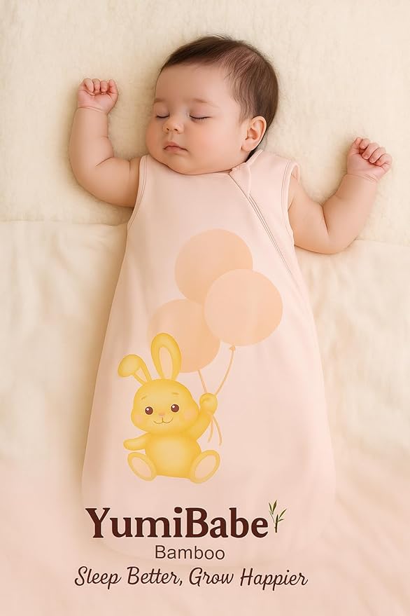 YumiBabe Premium Baby Sleep Sack, Organic Bamboo Wearable Blanket Ultra-Soft, Safe, Breathable Baby Sleeping Bag