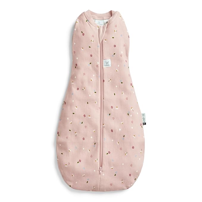 ergoPouch Cocoon Swaddle Sack 2.5 TOG - Baby Sleep Sack, Gentle Snug Fit Helps Calm Startle Reflex, Ideal for Arms In/Out Sleeping, Soft Breathable Fabric for Better Sleep (3-6 Months, Daisies)