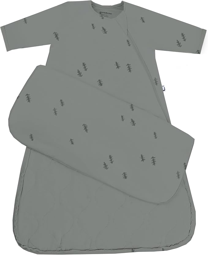 GUNAMUNA Long-Sleeve Sleep Sack for Babies and Toddlers, Wearable Sleep Bag, Easy Diaper Changes, Soft Rayon, 2.5 TOG