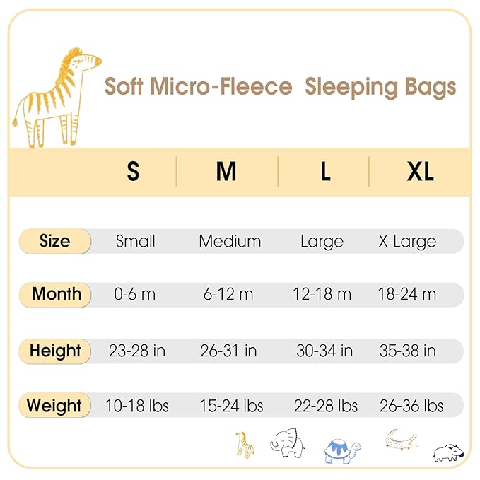 PHF Warm Micro-Fleece Baby Sleep Sack 18-24 Months, Soft Baby Wearable Blanket, 2-Way Zipper Sleeping Bags, 2 Pack Comfy Toddler Sleeping Sack for Boys, X-Large Size, Woodland