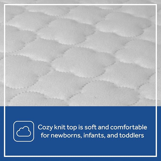 Sealy Baby 2-PACK Fitted Waterproof Infant Crib Mattress Protector Pad and Toddler Bed Cover, Durable and Comfortable Topper, Machine Washable and Dryer Friendly, 52x28”- White