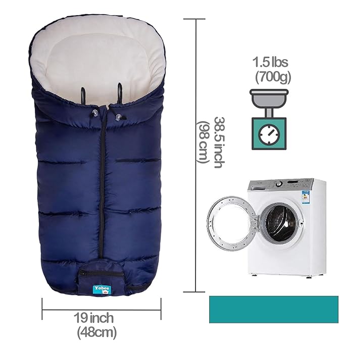 Yobee Universal Stroller Footmuff Premium Pushchair Bunting Bag Winter Buggy Cover Padded Warm Sleeping Sack Tour Stroller Accessories