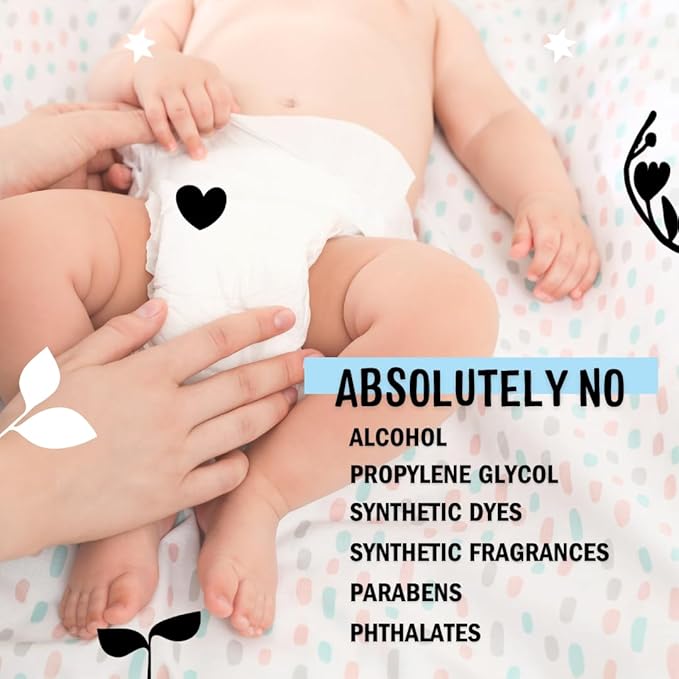 Molly's Suds Sensitive Clean Baby Wipes | 99% Water, Plant-Based, Fragrance Free | 576 Total Wipes (9 Flip-Top Packs)