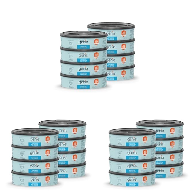 Diaper Genie Bags Refills 270 Count with Max Odor Lock | Holds Up to 2160 Newborn Diapers (Pack of 24)