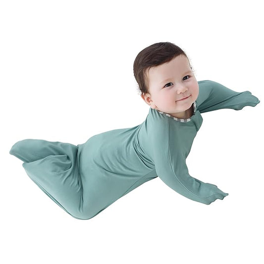 PuppyPaws Baby Sleep Sack, Transition Swaddle, Sleep Sack 9-15 Months, Wearable Blanket Baby with 2-Way Zipper, Swaddles for Newborns Summer, 95% Rayon derived from Bamboo, 5% Spandex