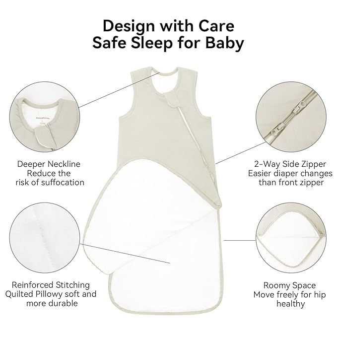 Rayon Made from Bamboo Sleep Sack 24-36 Months 1.0 Tog Ultra Soft Baby Wearable Blanket Toddler Sleep Sack 2t-3t for Babies Unisex 2-Way Zipper 3t Baby Sleeping Bag Extra Large Long XXL